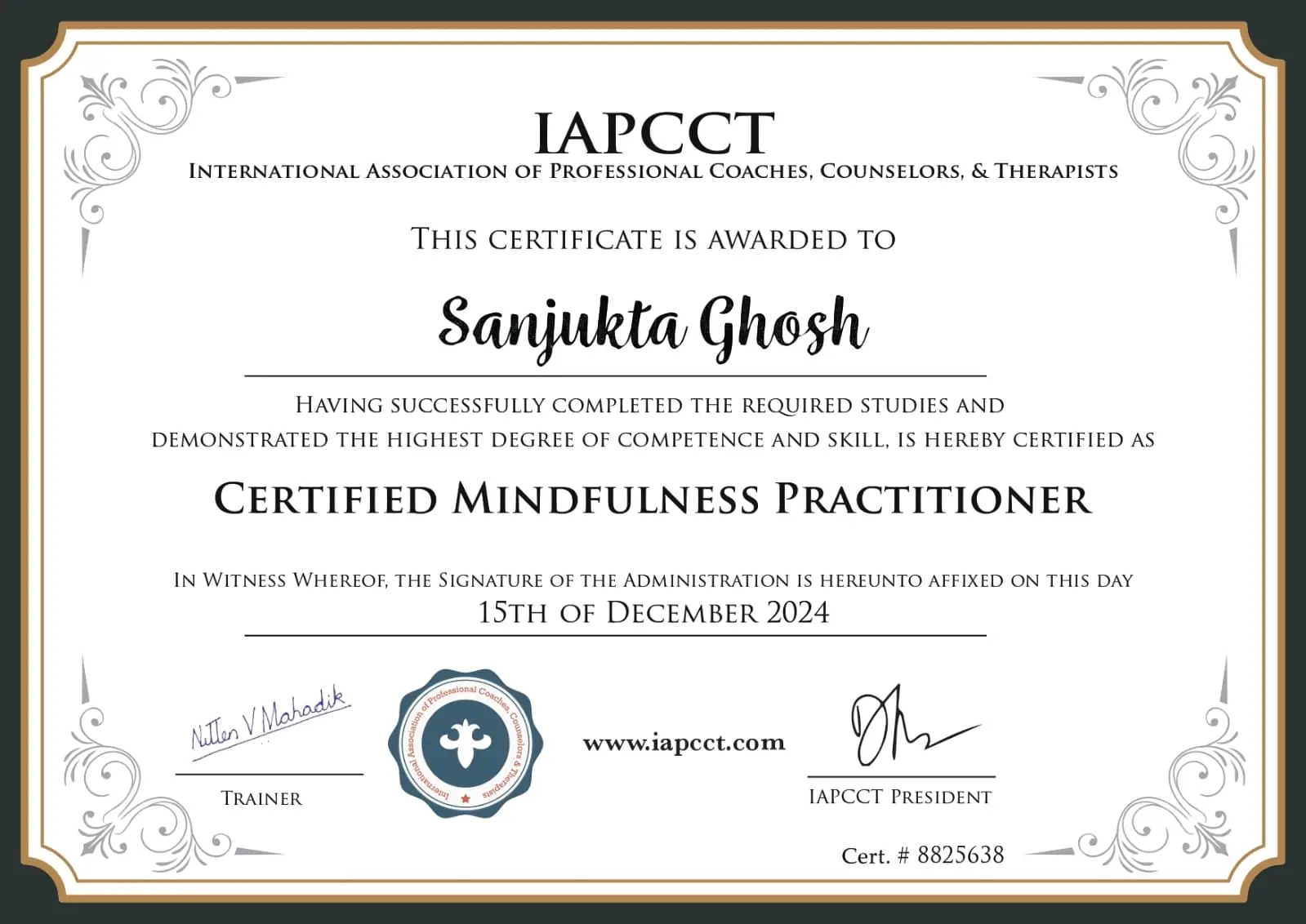 Home Coaching Certificate